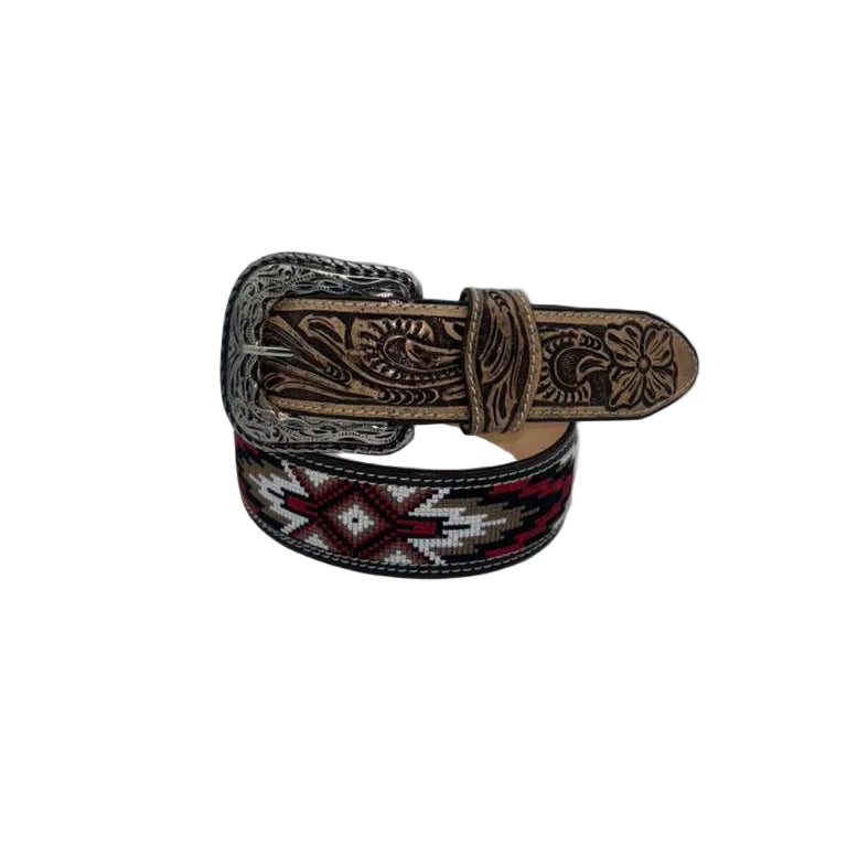 Cowboy City Aztec Handtooled Western Belt, RedTan – 1 34 InchCowboy City Aztec Handtooled Western Belt, RedTan – 1 34 InchCowboy City Aztec Handtooled Western Belt, RedTan – 1 34 Inch