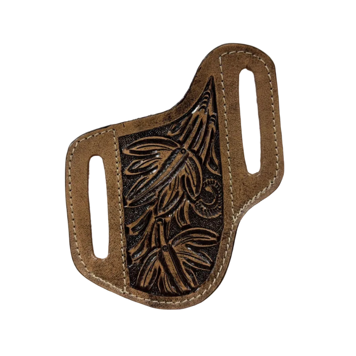 Cowboy City Prairie Flower Leather Belt Sheath