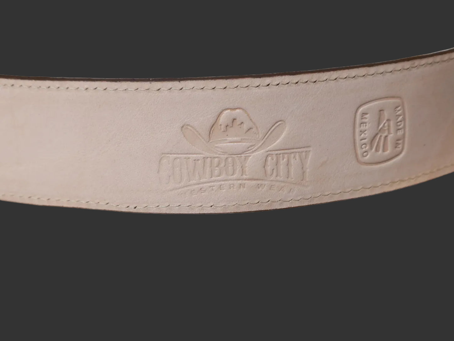 Cowboy City Black Clone Pirarucu Western Belt + 3-Piece Buckle Set