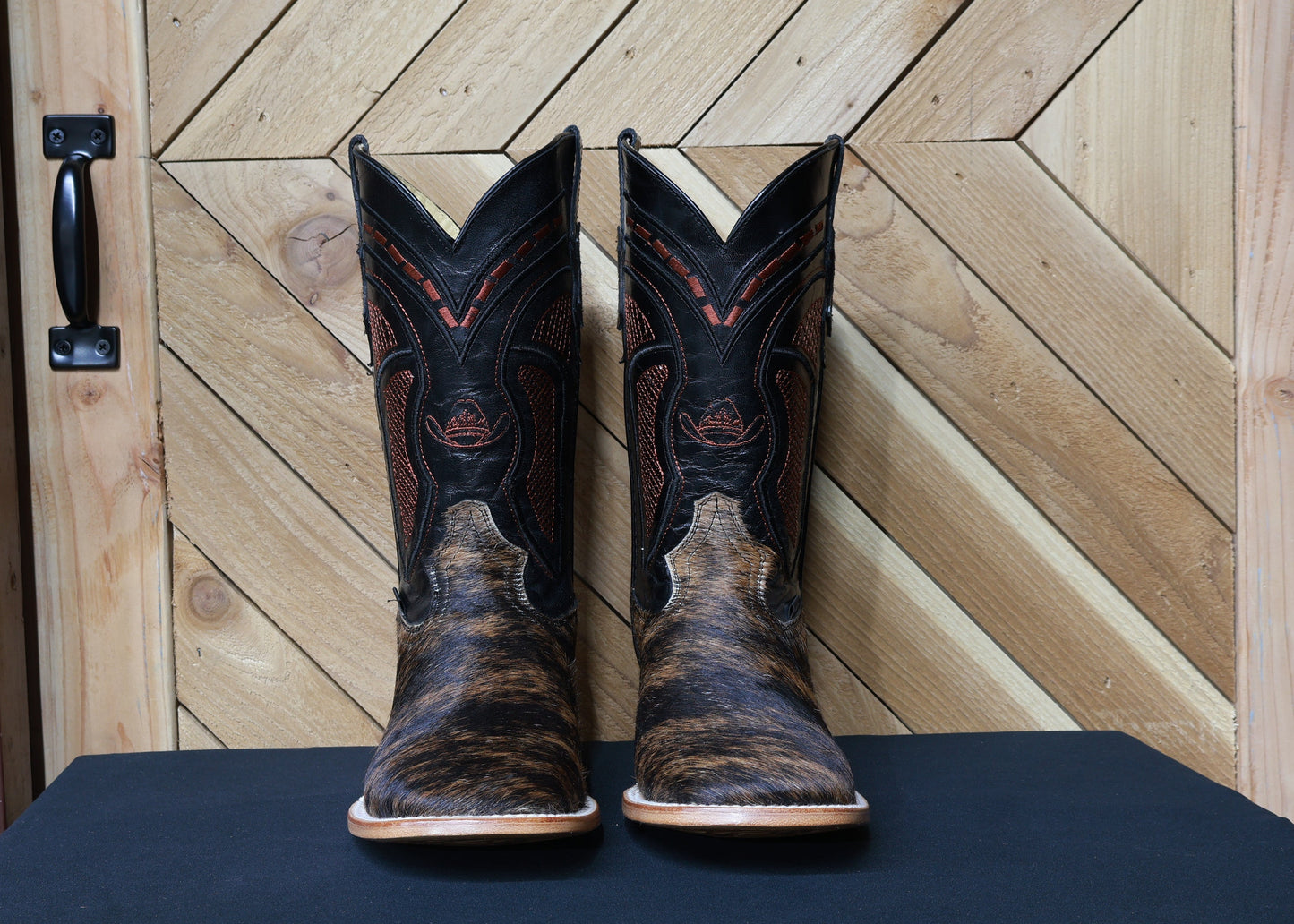 Cowboy City Mens Tiger Stripe Cow Hide Boots (EVERY PAIR IS UNIQUE)