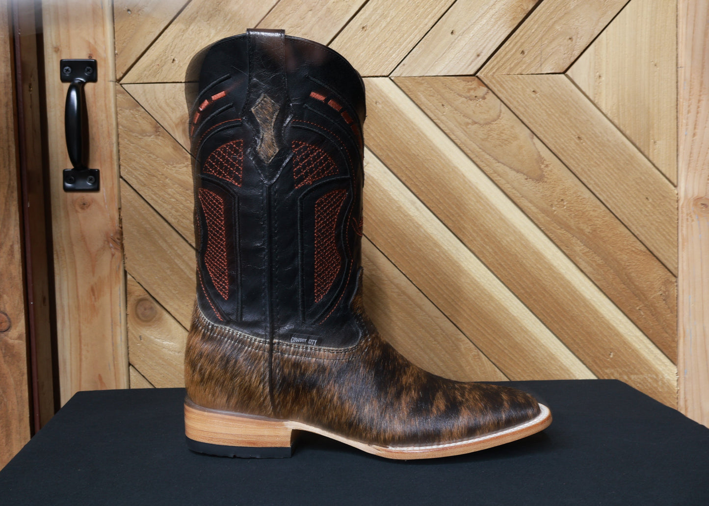 Cowboy City Mens Tiger Stripe Cow Hide Boots (EVERY PAIR IS UNIQUE)