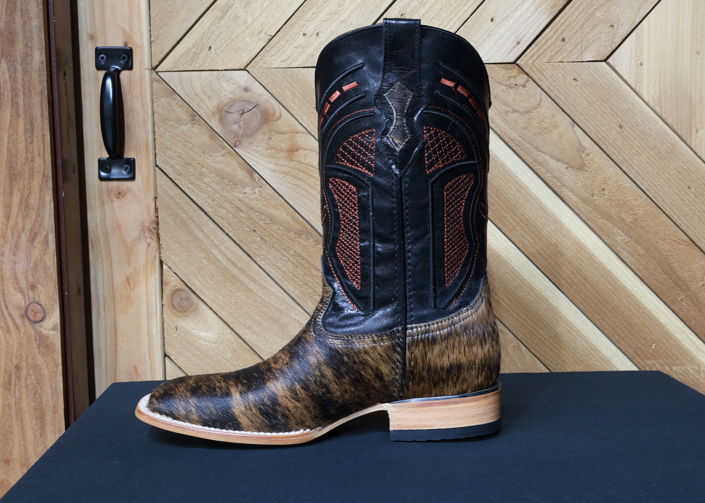 Cowboy City Mens Tiger Stripe Cow Hide Boots (EVERY PAIR IS UNIQUE)