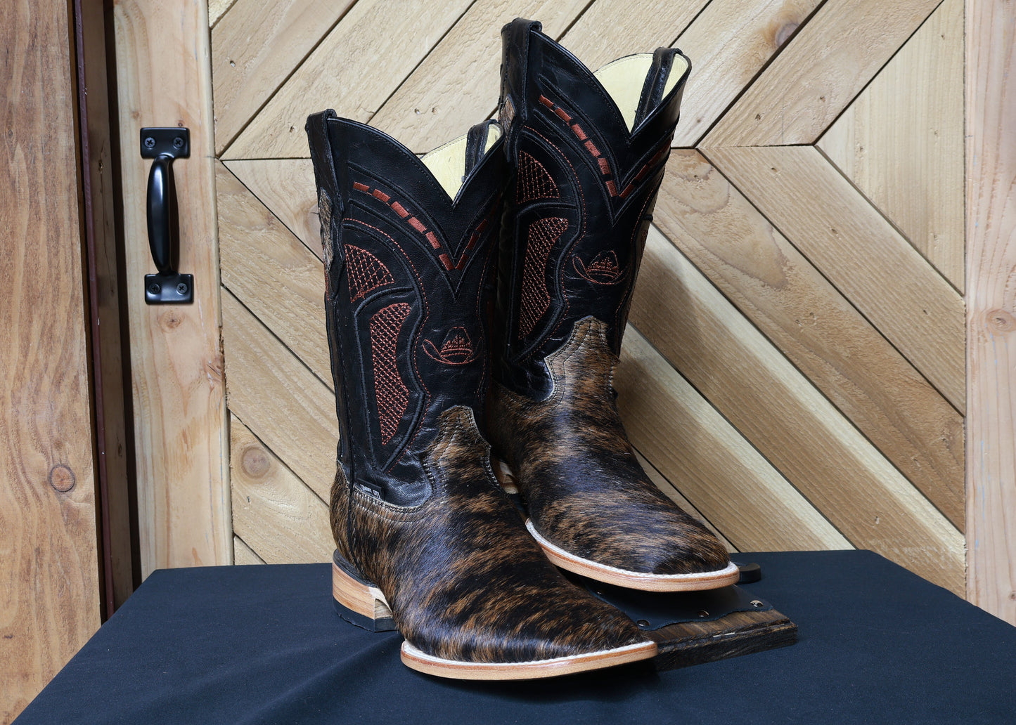 Cowboy City Mens Tiger Stripe Cow Hide Boots (EVERY PAIR IS UNIQUE)