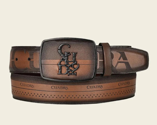 Cuadra Belt BC314 Brown Cowhide Laser