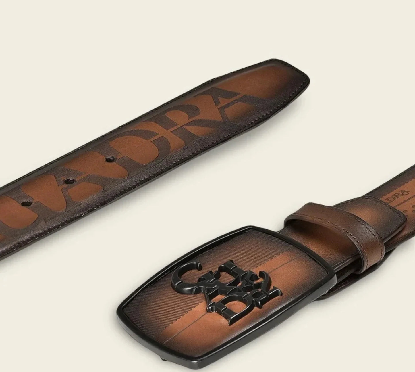 Cuadra Belt BC314 Brown Cowhide Laser