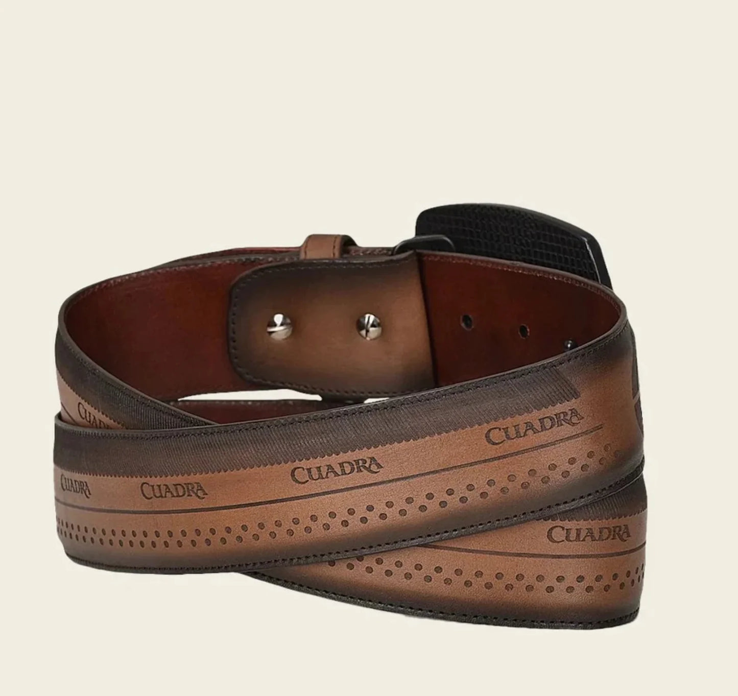 Cuadra Belt BC314 Brown Cowhide Laser
