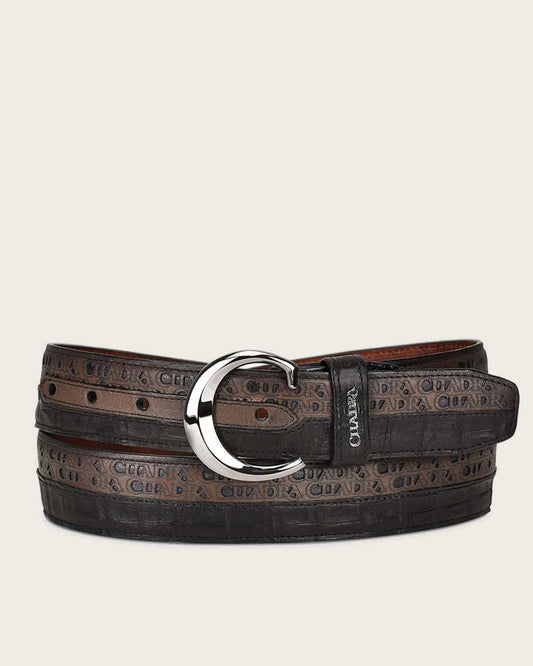 Cuadra Belt Bi-Tone Exotic Belt Brown BC266