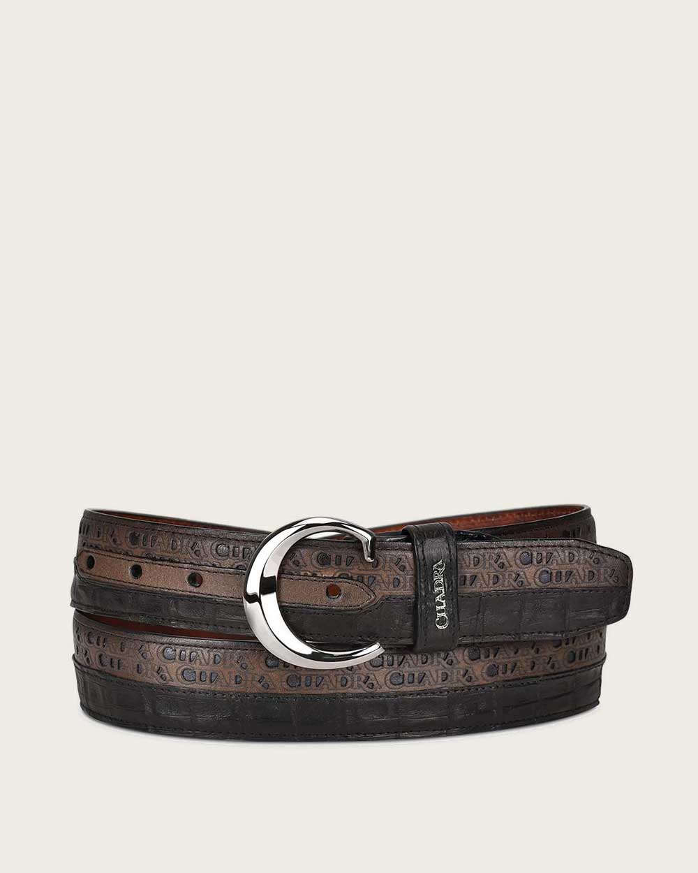 Cuadra Belt Bi-Tone Exotic Belt Brown BC266