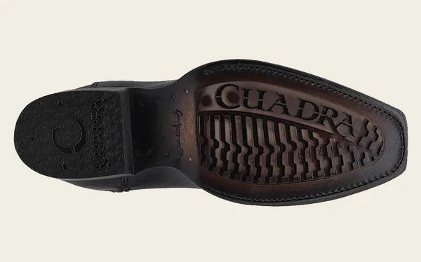 Cuadra CU783 Black Stingray Laser & Woven Narrow Square Toe CU783