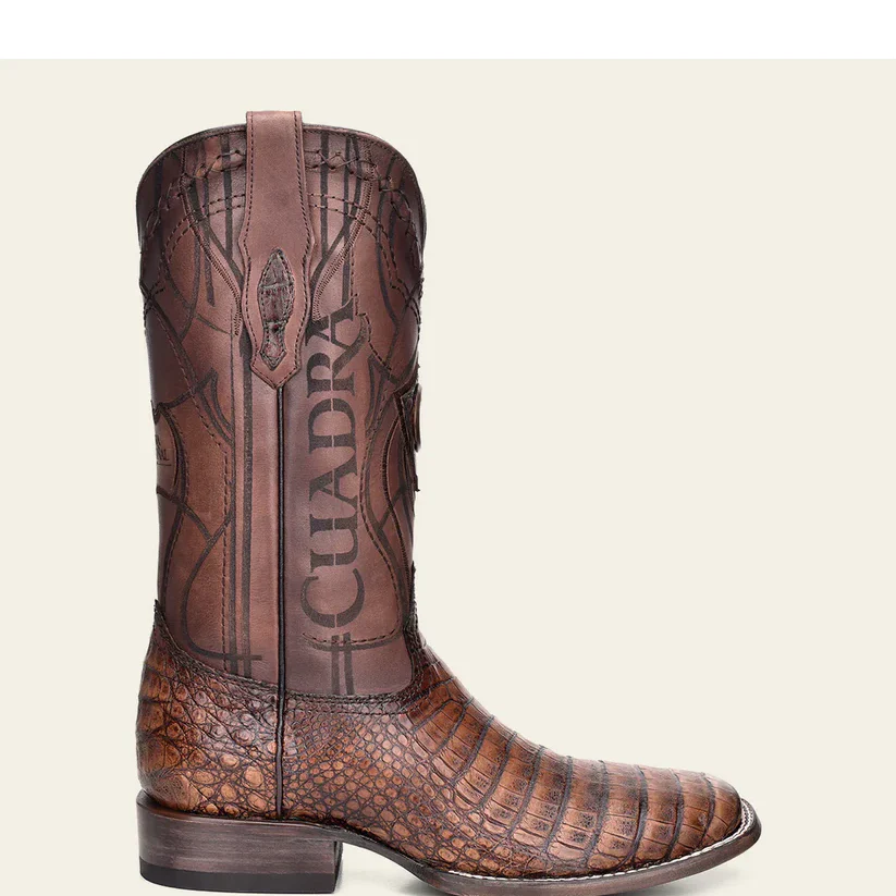 Cuadra CU620 MEN Porto Maple Caiman Laser & Embroidery Square Toe