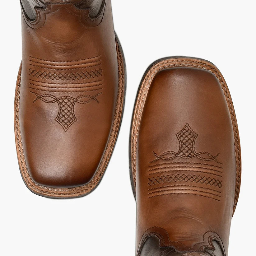 Cuadra CU656 Men's Satro Laser & Embroidery Square Toe Western Boots