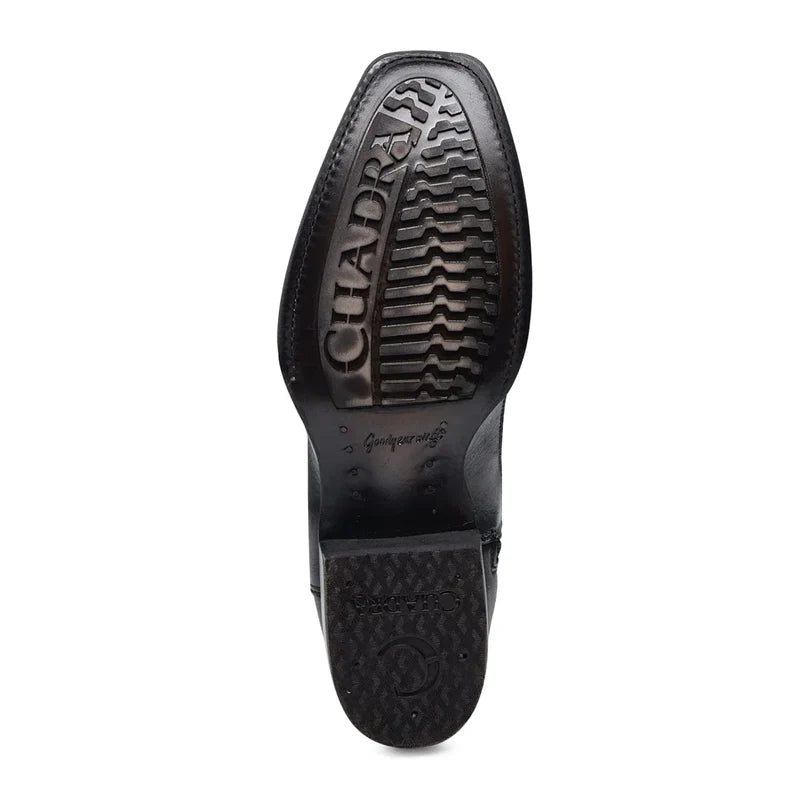 Cuadra CU802 MN Black Ostrich Laser & Woven Narrow Square Toe