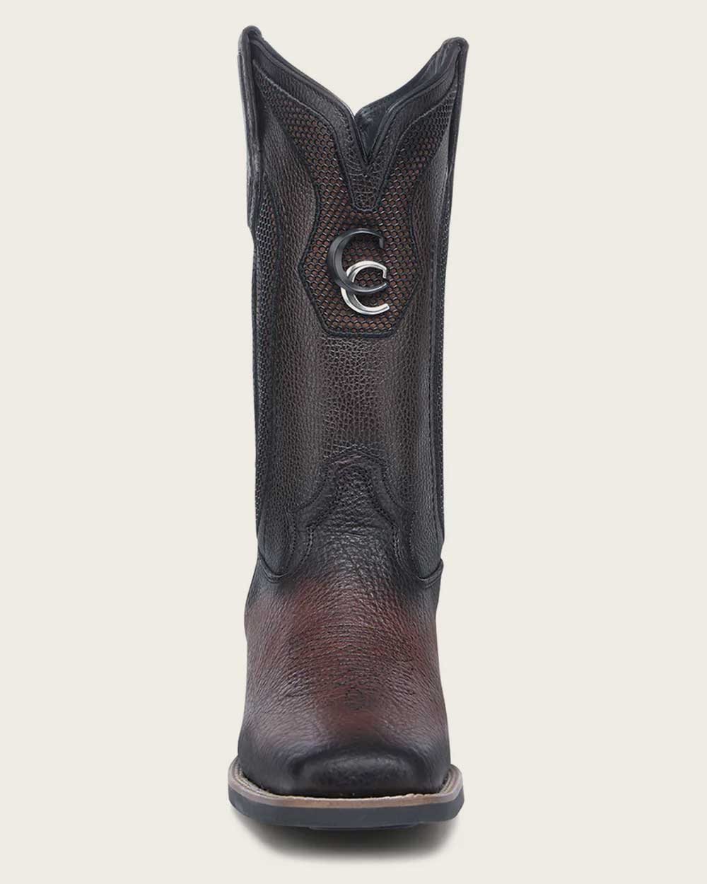 Cuadra Men's CU983 Chocolate American Bison Embroidery Square Toe