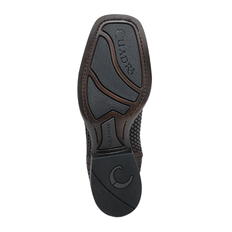 Cuadra CU984 Men's Honey Embroidery & Laser Square Toe Western Boots CU984