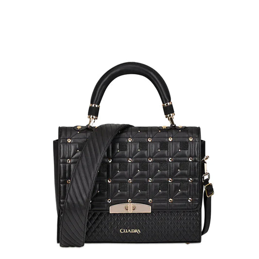 Cuadra DU407 Black Stingray Embroidery & Crystal Bag