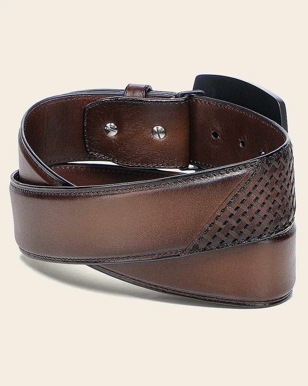 Cuadra Honey Brown Laser Western Belt  BC343
