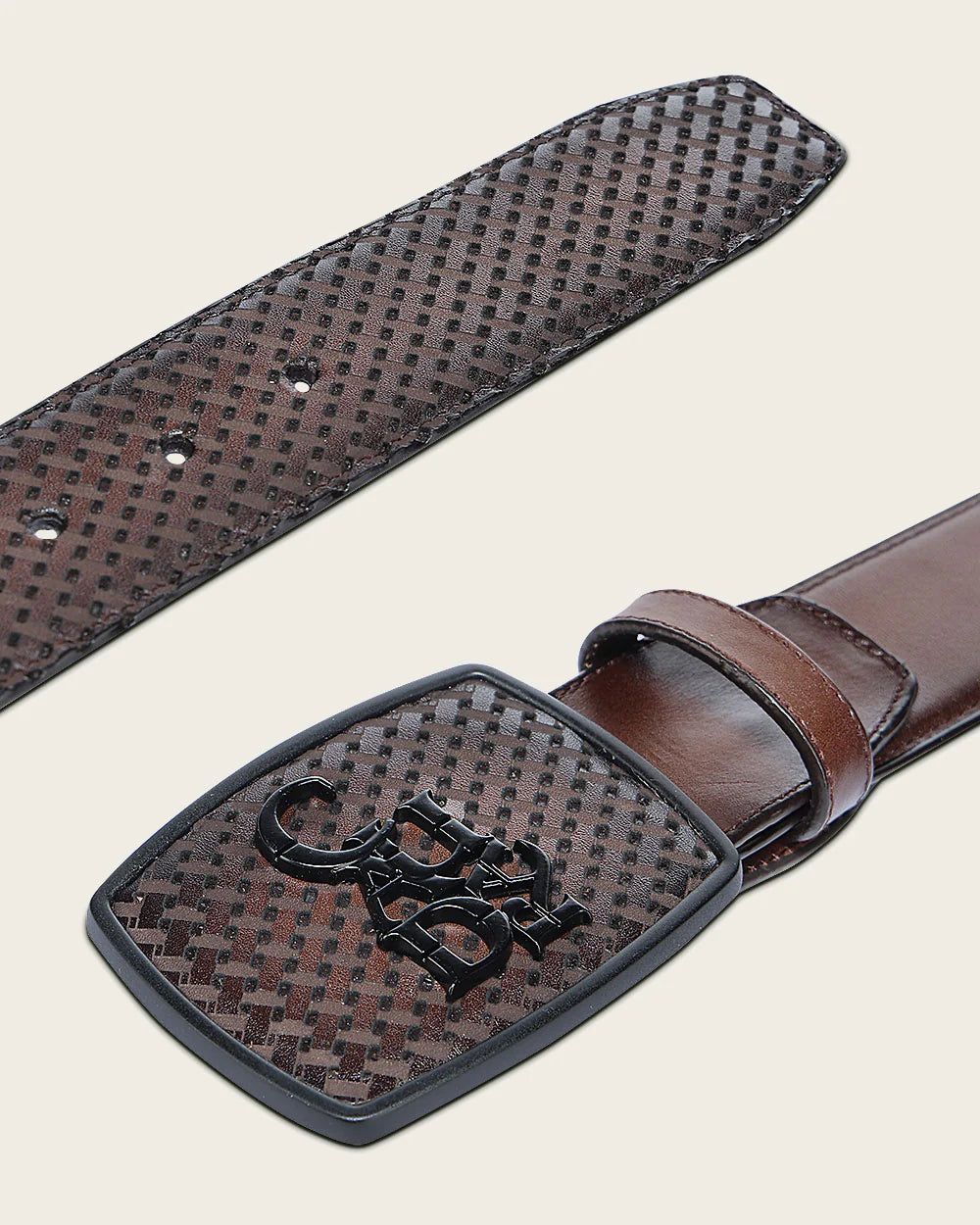 Cuadra Honey Brown Laser Western Belt  BC343