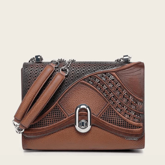 Cuadra Luxury Women’s Honey Brown Leather Shoulder Bag DU733