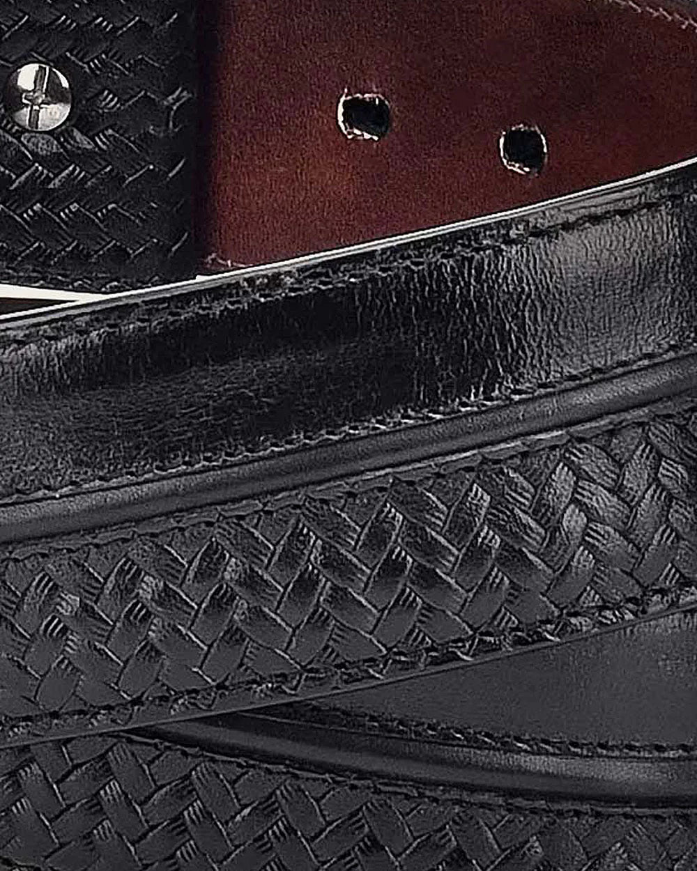 Cuadra Men's Bovine Leather Black Western Belt BC201