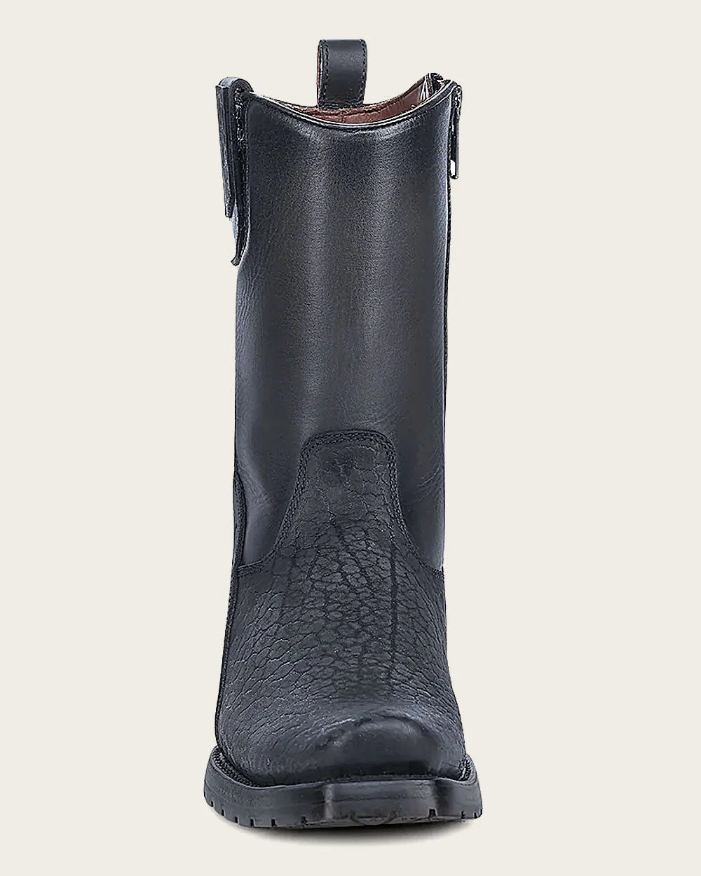Cuadra Men's Black Suede Bull Neck Narrow Square Toe Western Boots CU856
