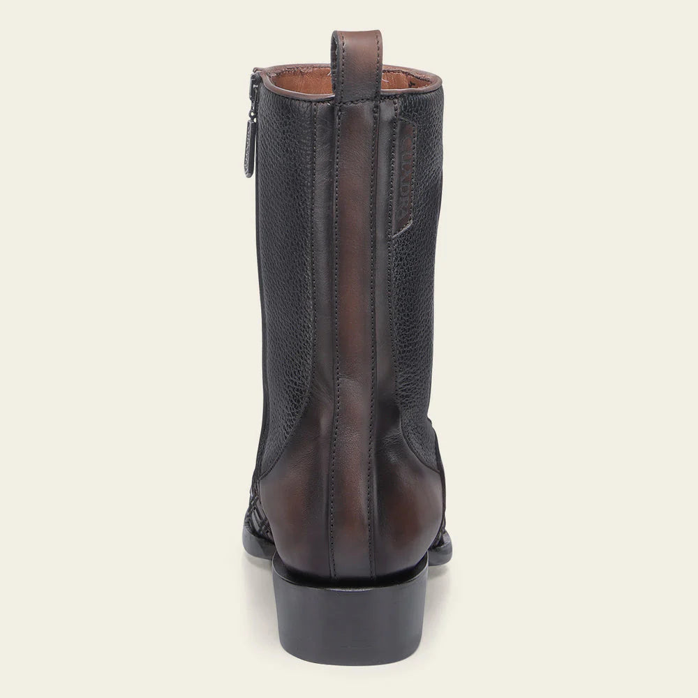 Cuadra Men's CU940 Urban Woven Chocolate Brown & Black Western Boot