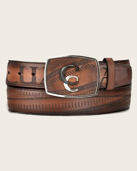 Cuadra Men’s Honey and Black Western Belt BC284