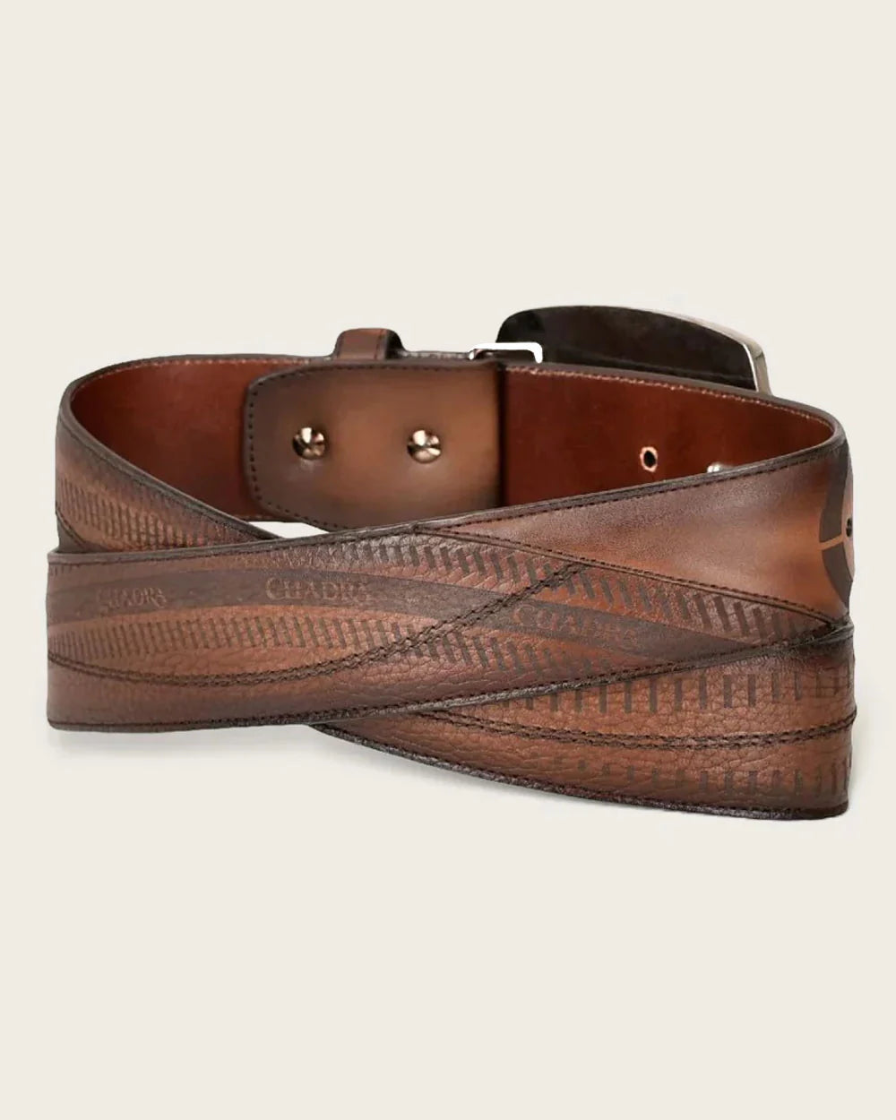 Cuadra Men’s Honey and Black Western Belt BC284
