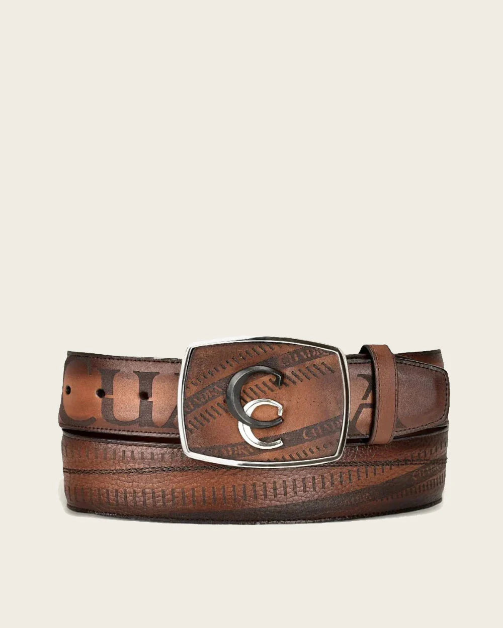 Cuadra Men’s Honey and Black Western Belt BC284