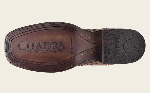 Cuadra Men's Honey Laser-Engraved Bovine Leather Western Boots CU500