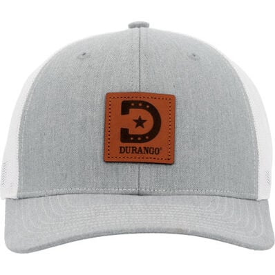 Durango Leather Logo Patch Ball Cap Grey/White Mesh