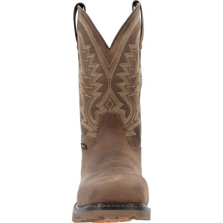 Men's Durango Workhorse 11" Rustic Brown Waterproof Composite Toe Work Boot - DDB0560