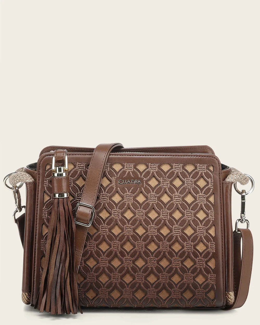 DU817 Cuadra Women's Honey Genuine Bovine Leather Crossbody Bag