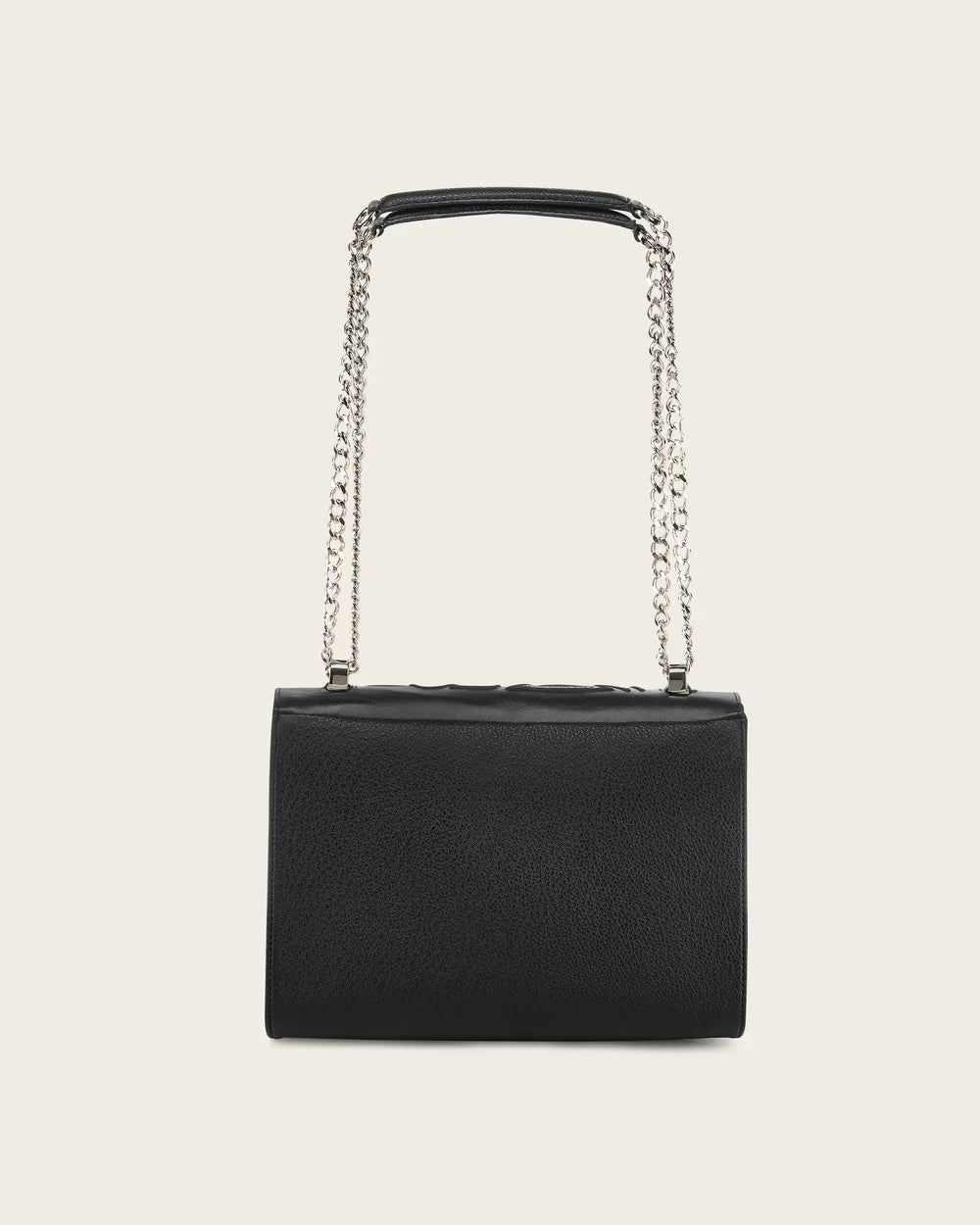 DU822 Cuadra Women’s Black Bovine Leather Shoulder Bag Clutch Style With Crystals