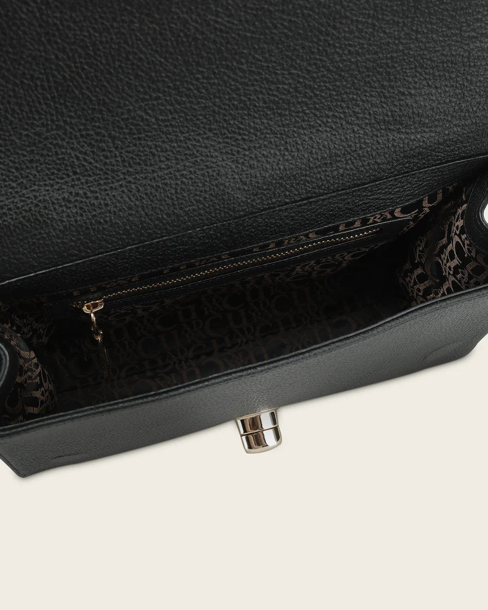 DU822 Cuadra Women’s Black Bovine Leather Shoulder Bag Clutch Style With Crystals