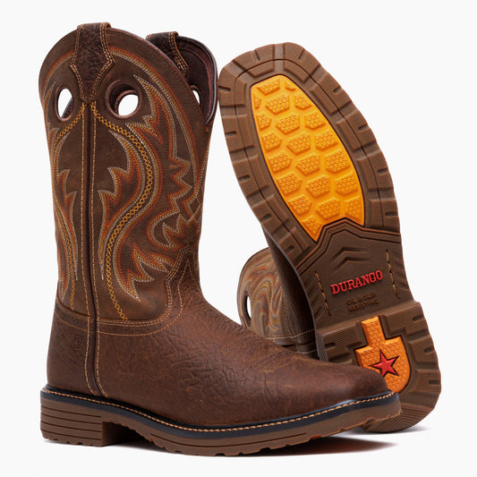 Durango DDB0527 Bark Brown Square Toe Pull-On Boot | 11" Western