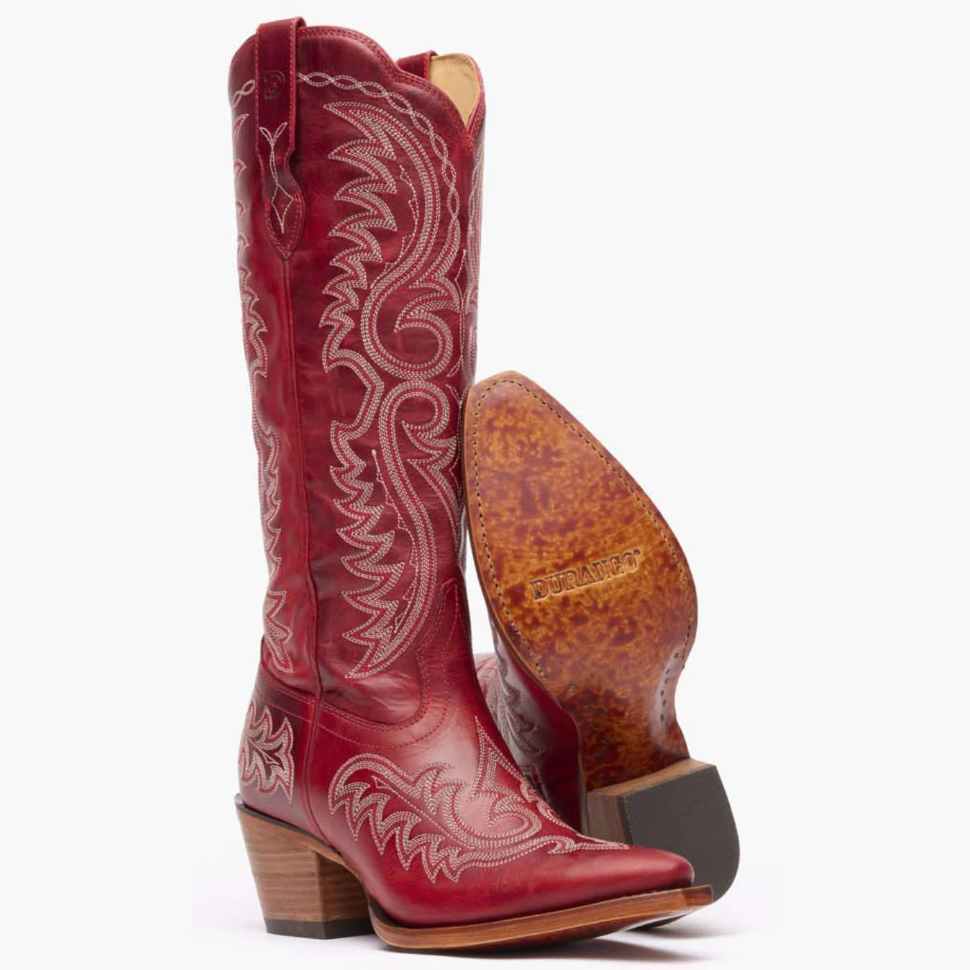 Durango  DRD0472 Women's Crush Tall Western Boots - Snip Toe RED