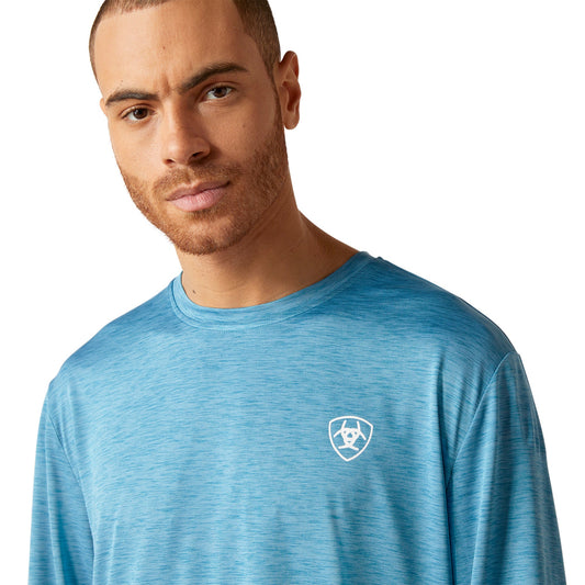 Ariat Mens Charger Faded LS Tshrt Seaport Heather 10046424