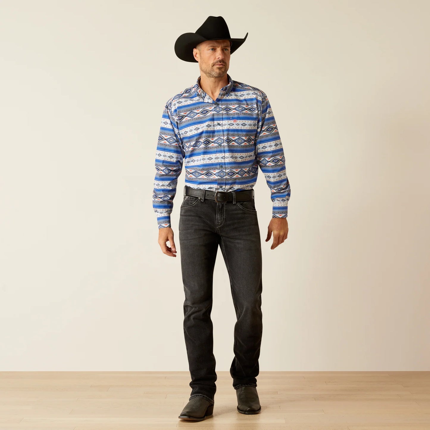 Ariat Mens Ryder LS Shrt Royal Blue 10052355