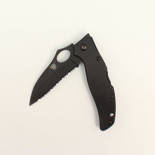 Ariat Serrated Black Folding Knife A710010101-M