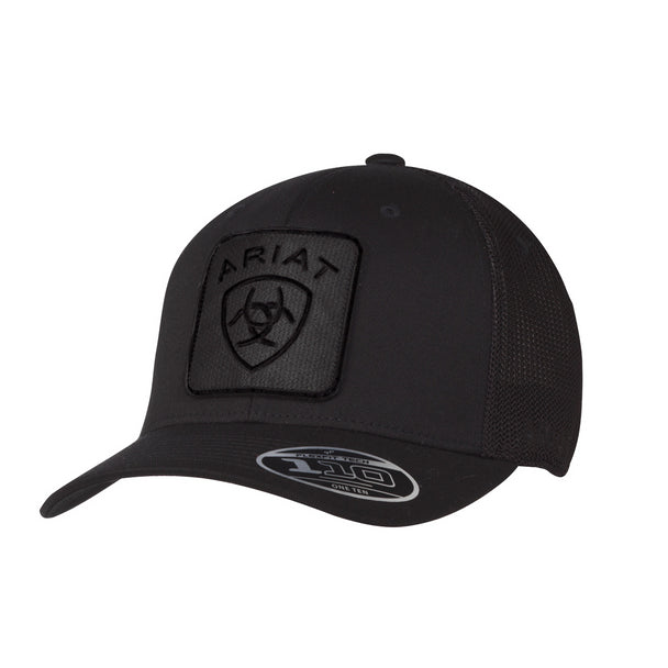 Ariat Men's Black on Black Logo Patch Cap A300064301