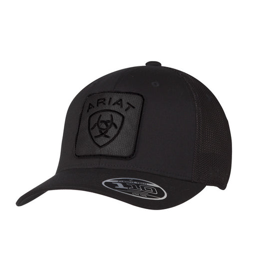 Ariat Men's Black on Black Logo Patch Cap A300064301