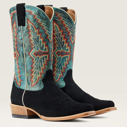 Ariat Mens Futurity Showman Cowboy Boot-Black Roughtout 10044498