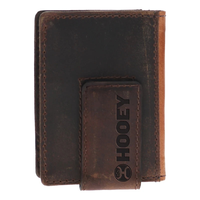 Gambler Bifold Money Clip Tan Card Embossed HMC038-BRBK