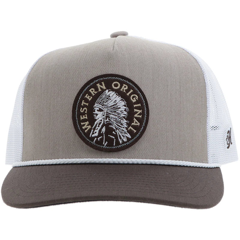 2426T-TNWH "Quanah" Hat Tan/White w/Brown/White Circle Patch
