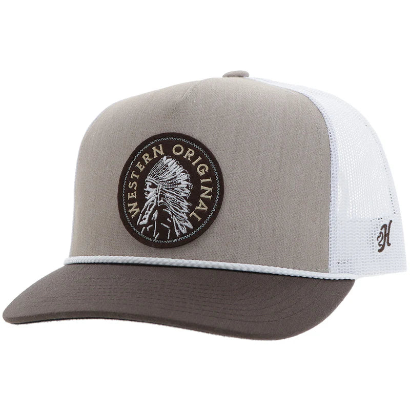 2426T-TNWH "Quanah" Hat Tan/White w/Brown/White Circle Patch