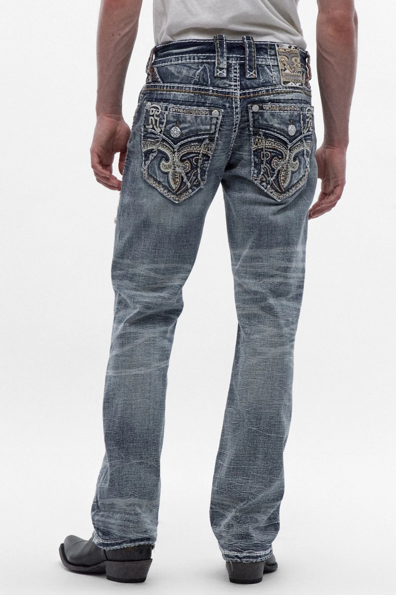 Rock Revival Men's Boot Cut Hart Light Blue