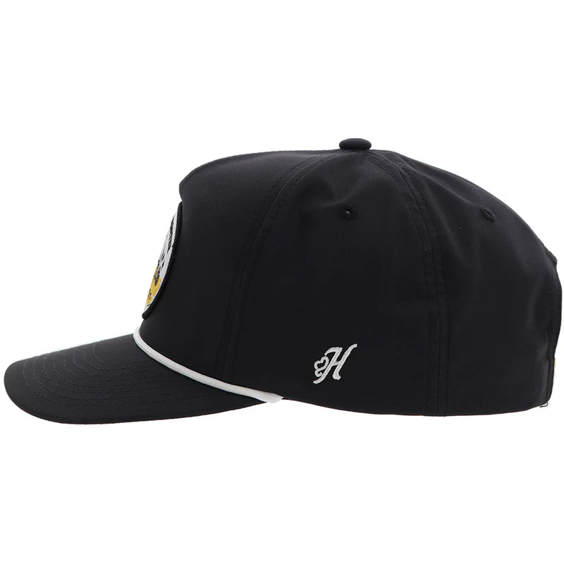 6023T-BK Habitat Black 5-Panel Trucker with Multi Color Oval Patch