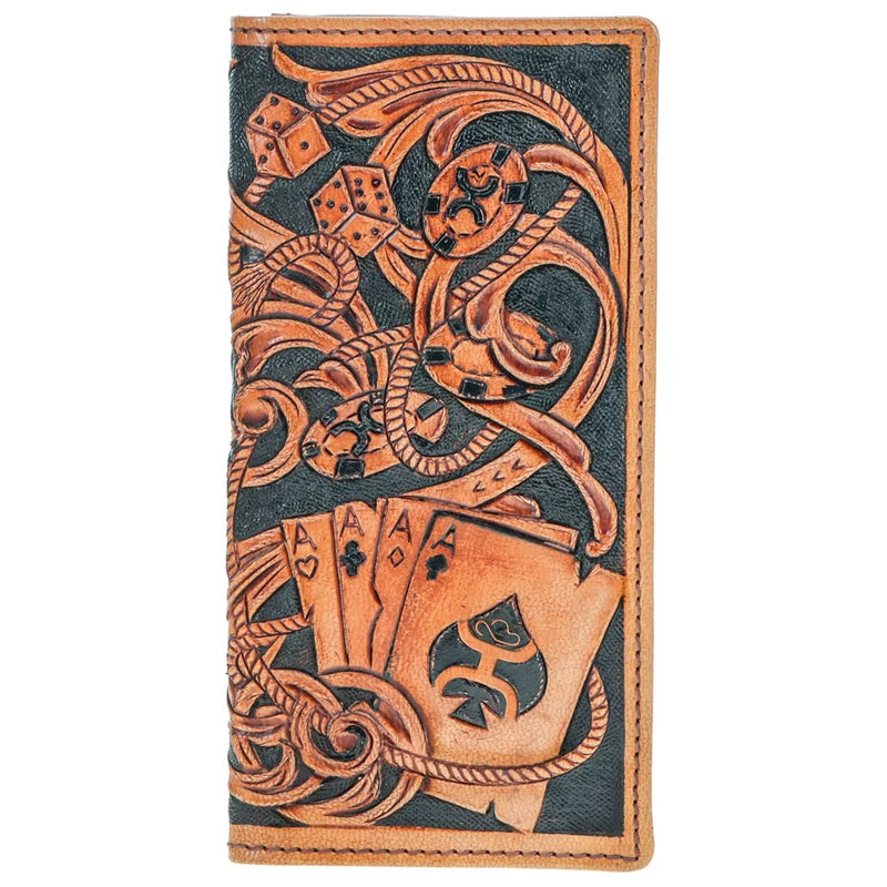 Hooey Gambler Tan Playing Card Embossed Rodeo Wallet HW038-TNBR