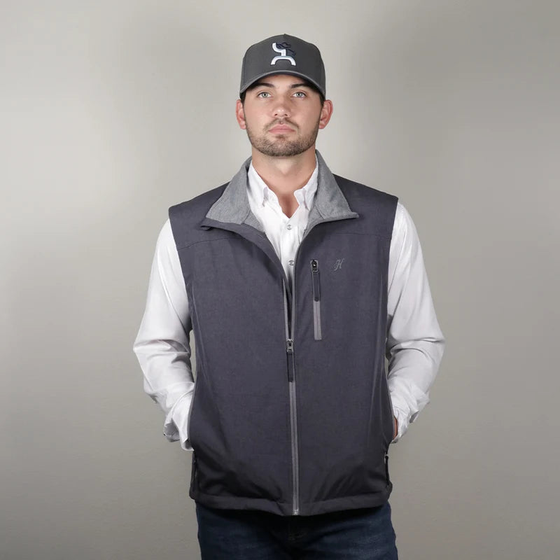 Hooey Sheridan Lightweight Softshell Vest Charcoal