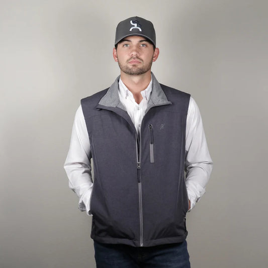 Hooey Sheridan Lightweight Softshell Vest Charcoal